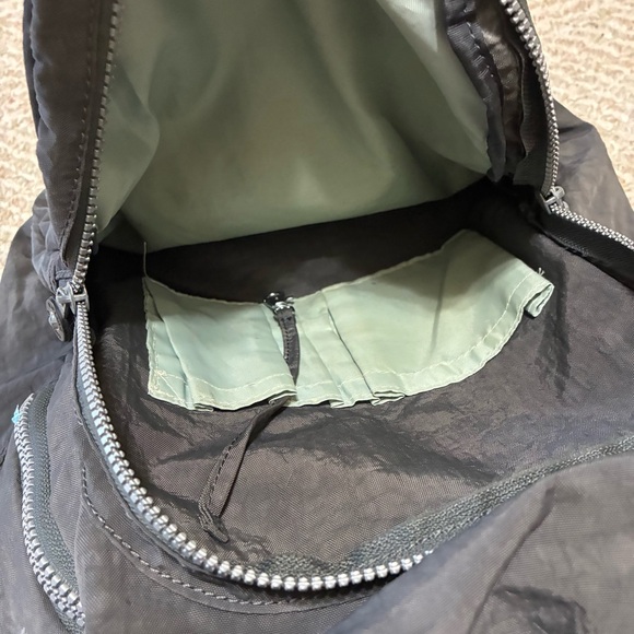 Kipling Seoul Acide Gray Backpack Large 15” Laptop Bag No Monkey School Travel - Picture 10 of 11